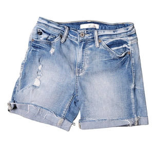 KanCan Denim Shorts Size S Blue Light Wash Distressed Cuffed